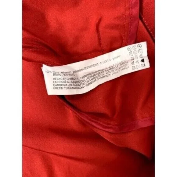Zara Basic Red Zafari Jacket with Belt Size Medium Pre-owned - Picture 8 of 9
